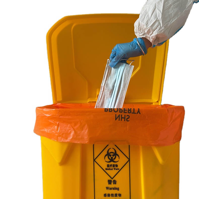 HDPE Small 5-30 Liter Portable Flat Mouth Medical Waste Bag for Household Products