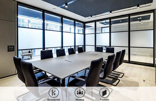 Demountable Prefabricated Aluminum Glass Partition Wall Panel Inner Steel Structure
