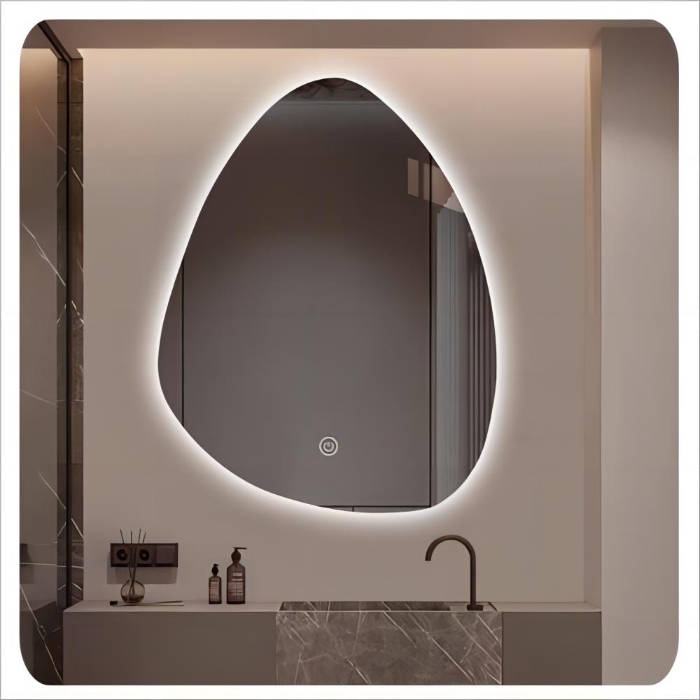 Licensed Silver Mirror LED Waterproof Bathroom Shower for House Decor and Living Room