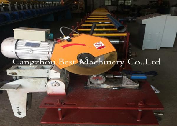 Hydraulic Decoiler Cassette Round Pipe Down Spout Roll Forming Machine PLC