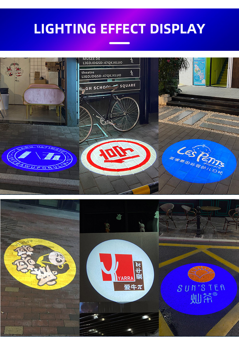 LED Logo Light Projector Outdoor IP66 Dustproof HD Full Color