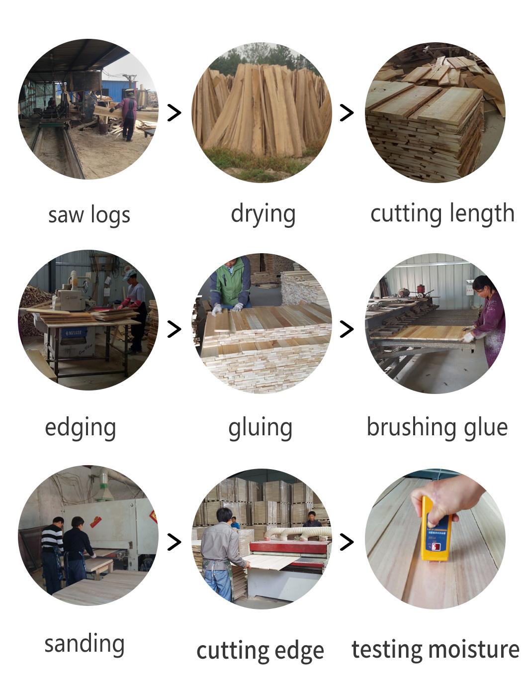 Natural Texture Solid Wood Furniture Poplar Paulownia Pine Plank Edge Glued Board