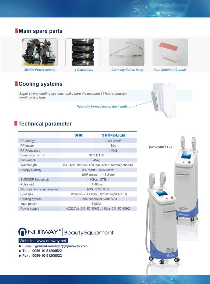 Fast hair removal most professional shr Multifunctional beauty machine with shr ipl