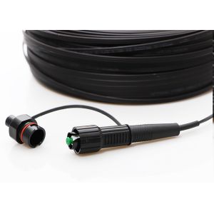 FTTH Mini IP67 SC APC Outdoor Fiber Optic Cable Assembly With Drop Cable