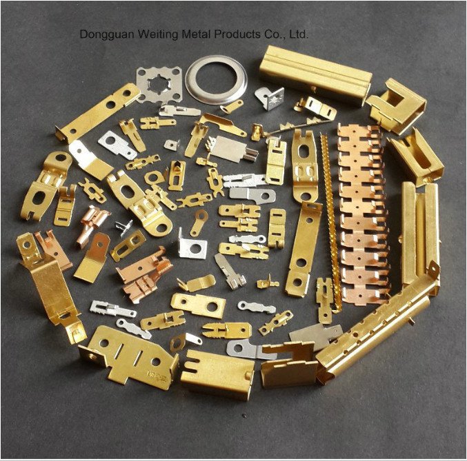 Brass Wire Terminal Connectors Carbon Brush Stamping Parts For Air Conditioning