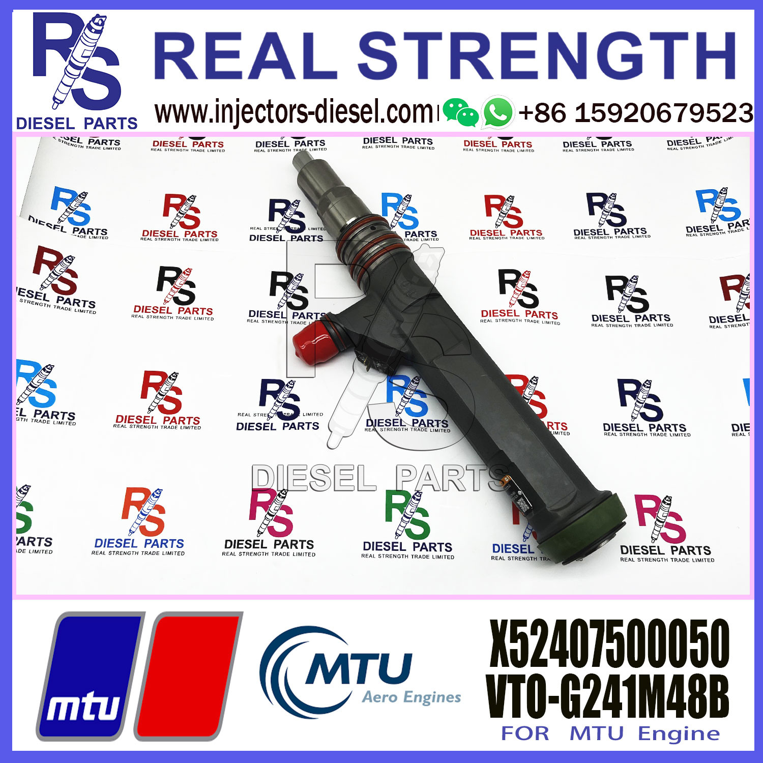 Diesel Injector VTO-G266W48B X52407500024 For MTU 16V 4000
