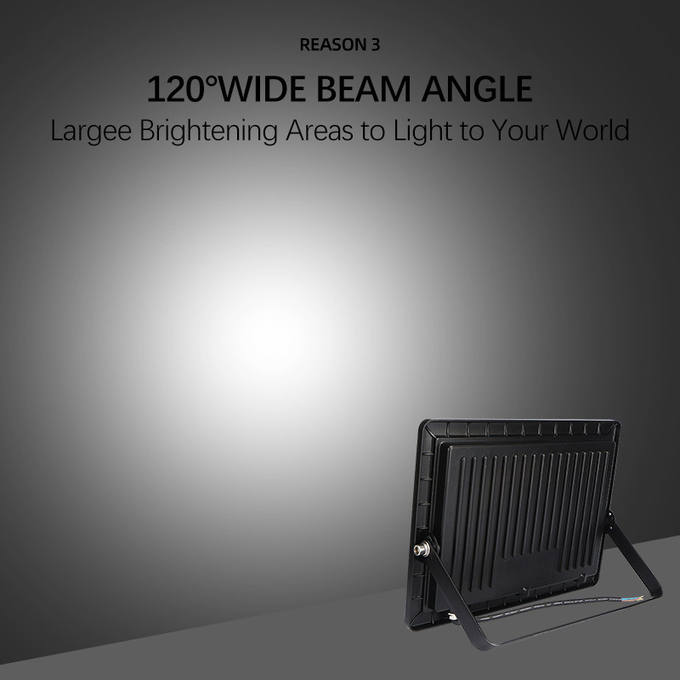 100w 150w 200w Outdoor LED Flood Lights High Lumens 90-100lm/W Waterproof Heat Sinking
