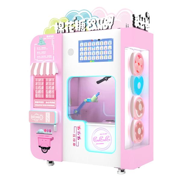 Micron Automatic 32 Fruit Flavor Cotton Candy Vending Machine for street food in