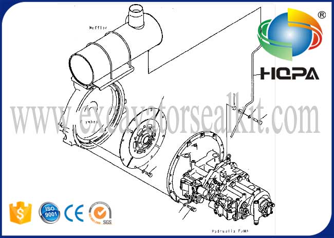 708-2G-00024 708-2G-00023 708-2G-00022 Hydraulic Main Pump PC300-7