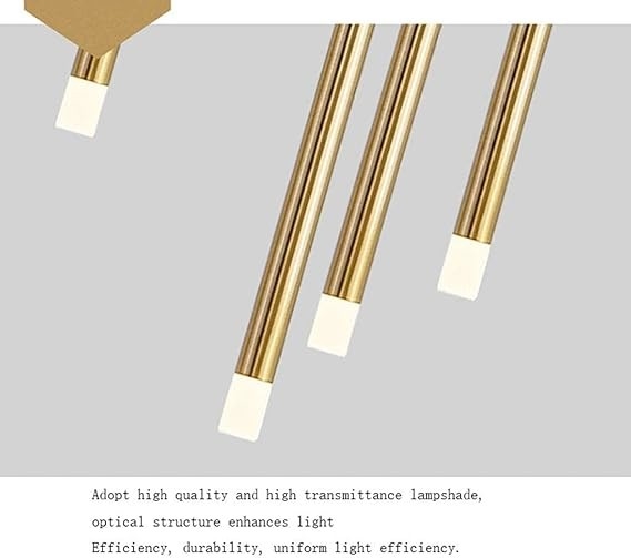 Commercial Modern LED Long Hanging Chandelier Gold Or Black Finishes