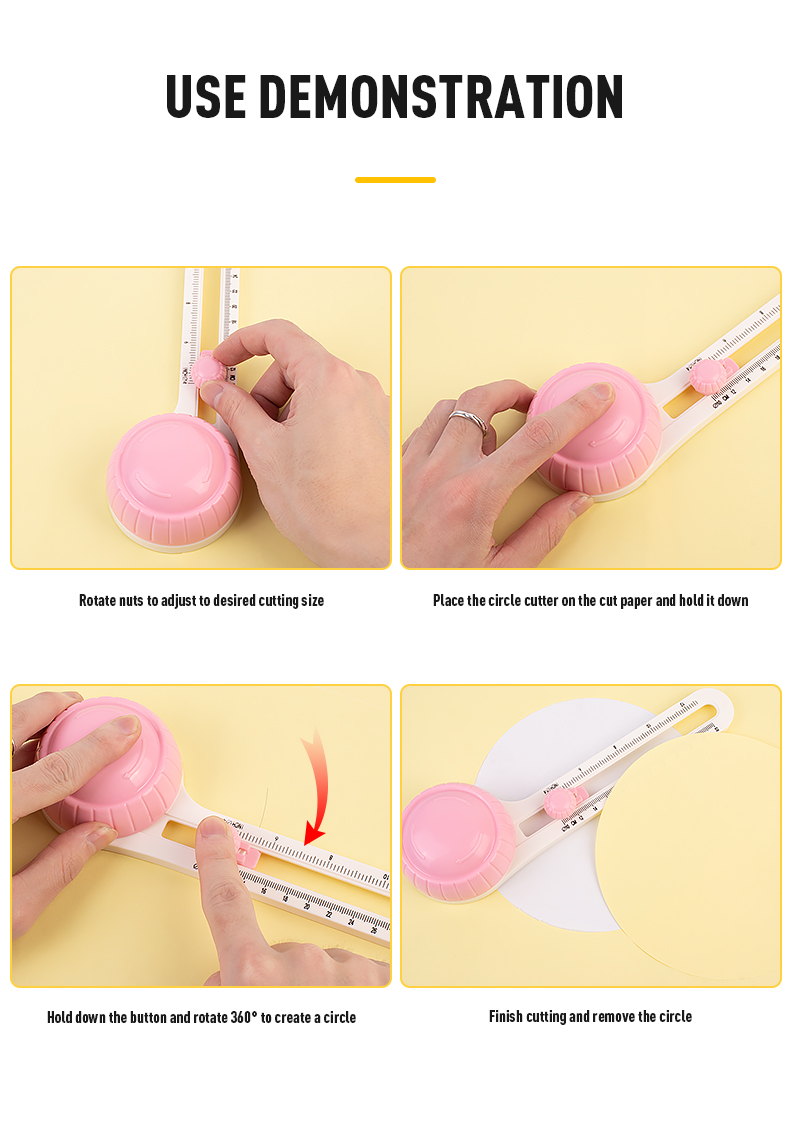 ABS Mini Round Paper Circle Cutter for Scrapbooking Cards Custom Colors Accepted