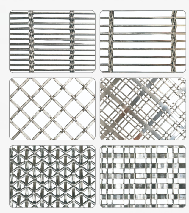 316 Stainless Steel Architectural Mesh Metal Mutli Color For Cabinet Insert