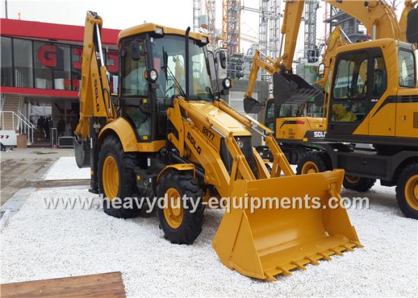 1800kg SDLG Backhoe Loader B877 Equipment For Road Construction Low Fuel