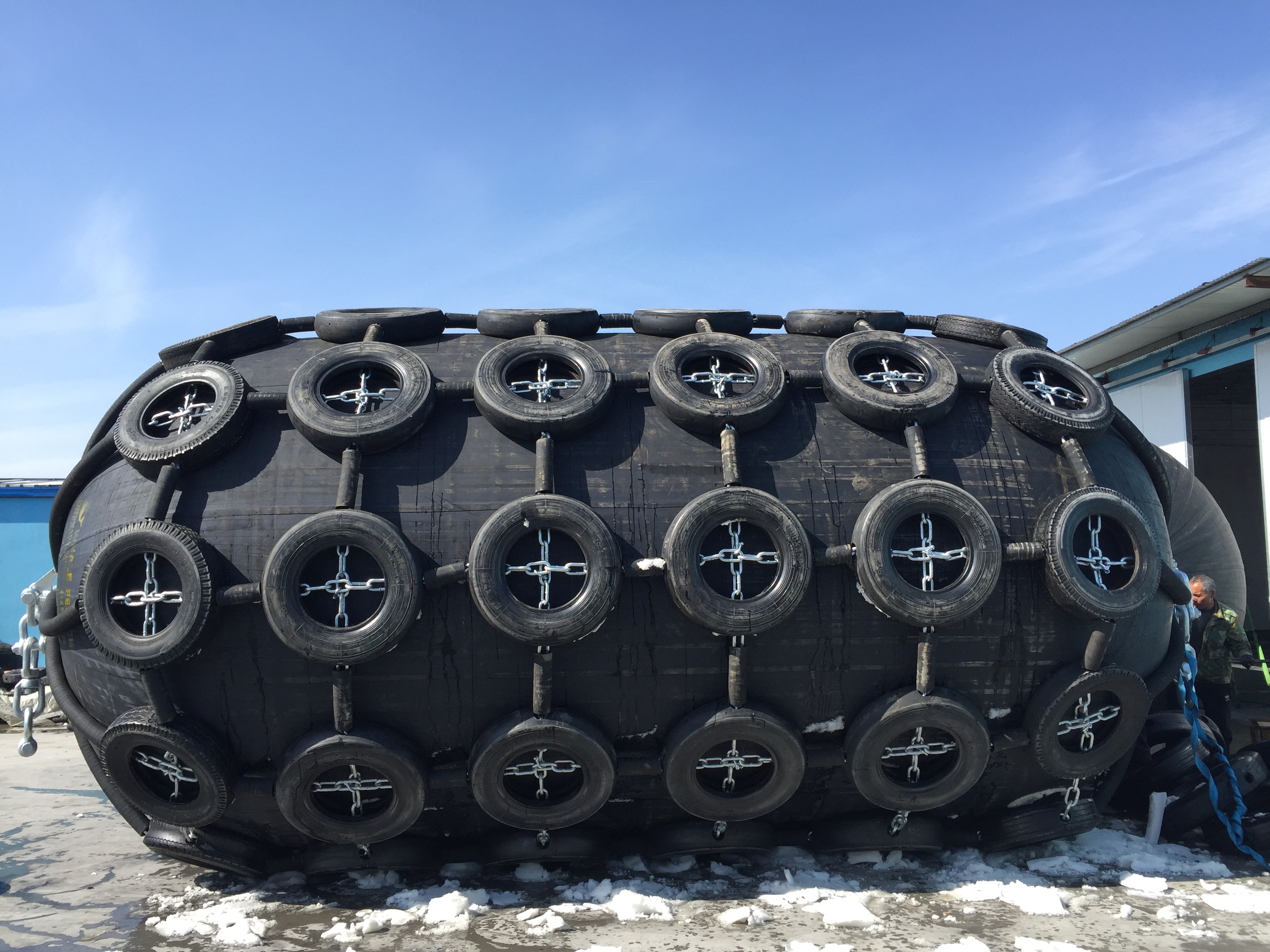 STS Marine Pneumatic Rubber Fender 50Kpa 80Kpa D4.5m*L9.0m