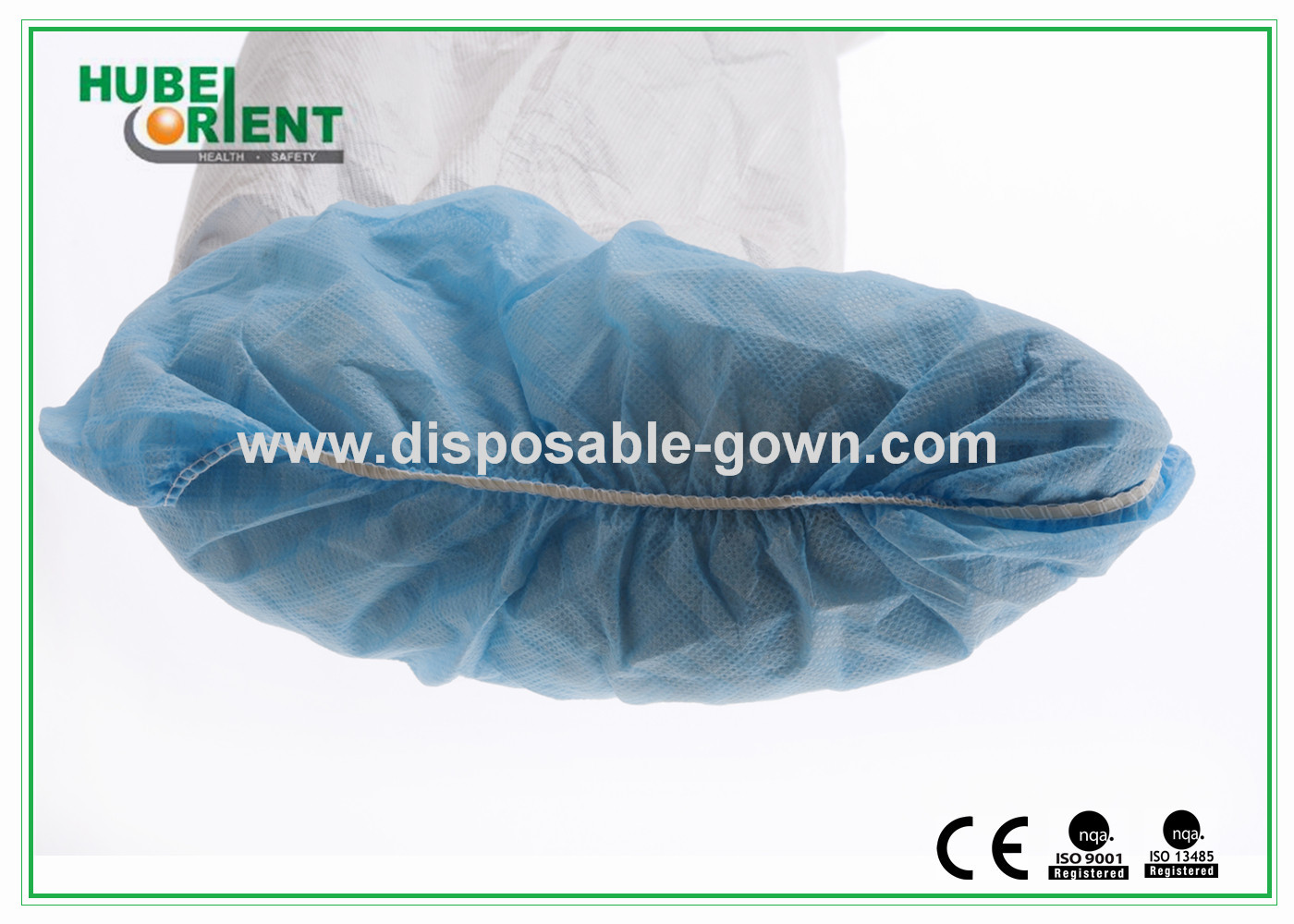 Free Size Single Use Handmade Nonwoven Shoe Cover With Elastic Rubber At Opening