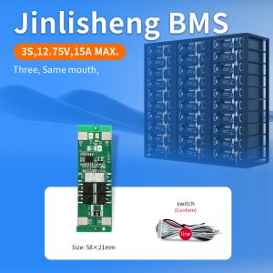 3S 5A 12.6V Power Tool BMS Module , Li-Ion Lithium 18650 Battery Protection