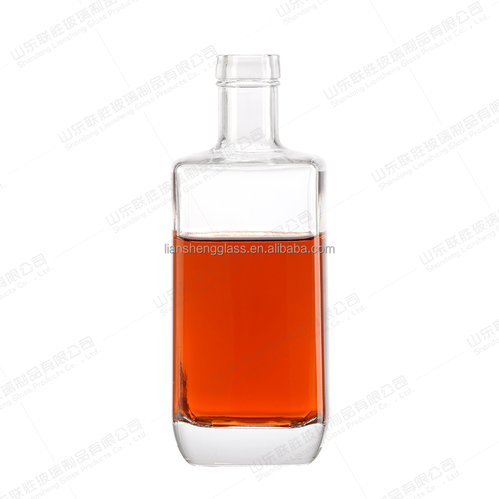 Glass Lid Sealing Type 200ml Clear Empty Rum Whisky Spirit Vodka Bottle