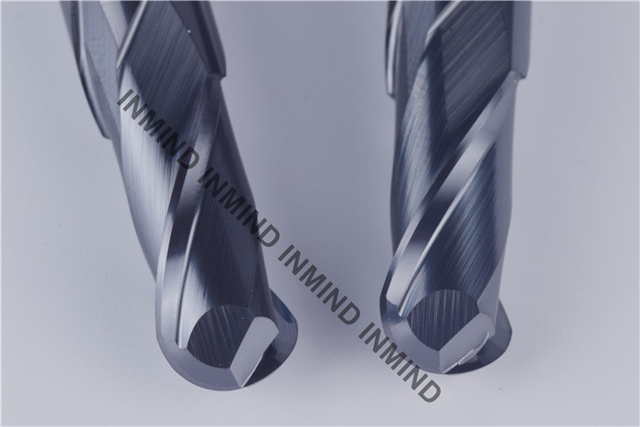 Black Coating Long Flute End Mill , R5*100 10 mm AOL 100 mm Ball Nose Milling Cutter
