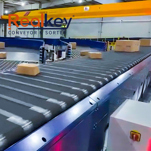 High Efficiency Narrow Belt Sorter Low Maintenance Automated Parcel Sorting For