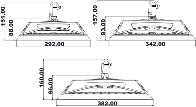 5 Years Warranty LED Warehouse Light 200W 145LPW Integrated Cooling Design