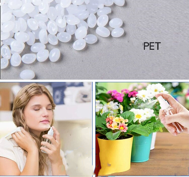 50ml portable travel mini pocket clear transparent lotion alcohol disinfectant flat round PET plastic spray bottle