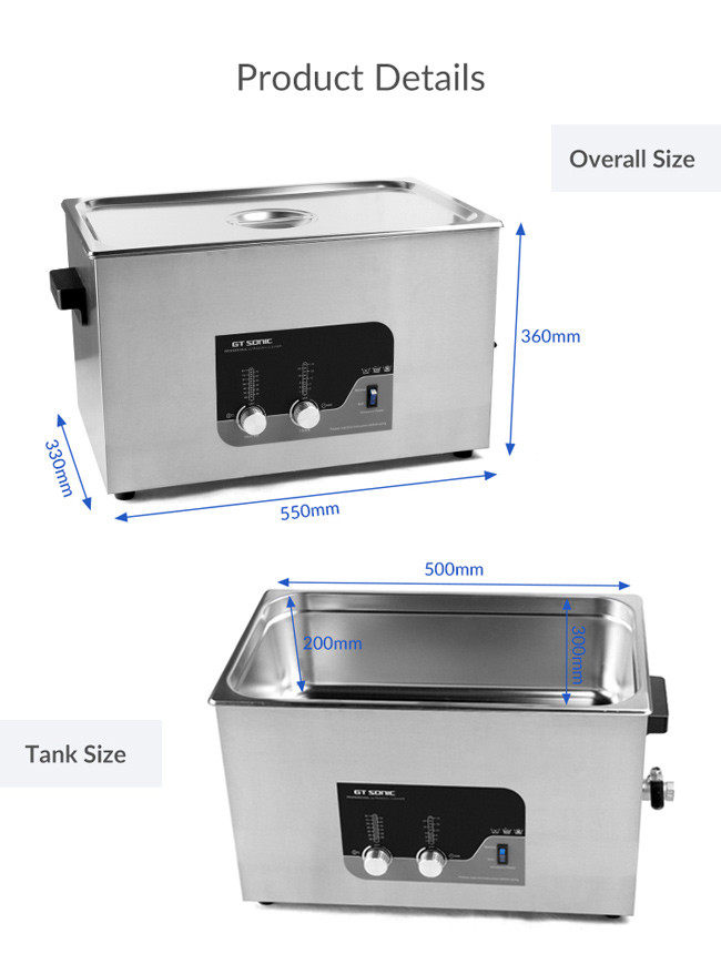 GT SONIC 500W 30L Ultrasonic Injector Cleaning Machine For Spare Parts