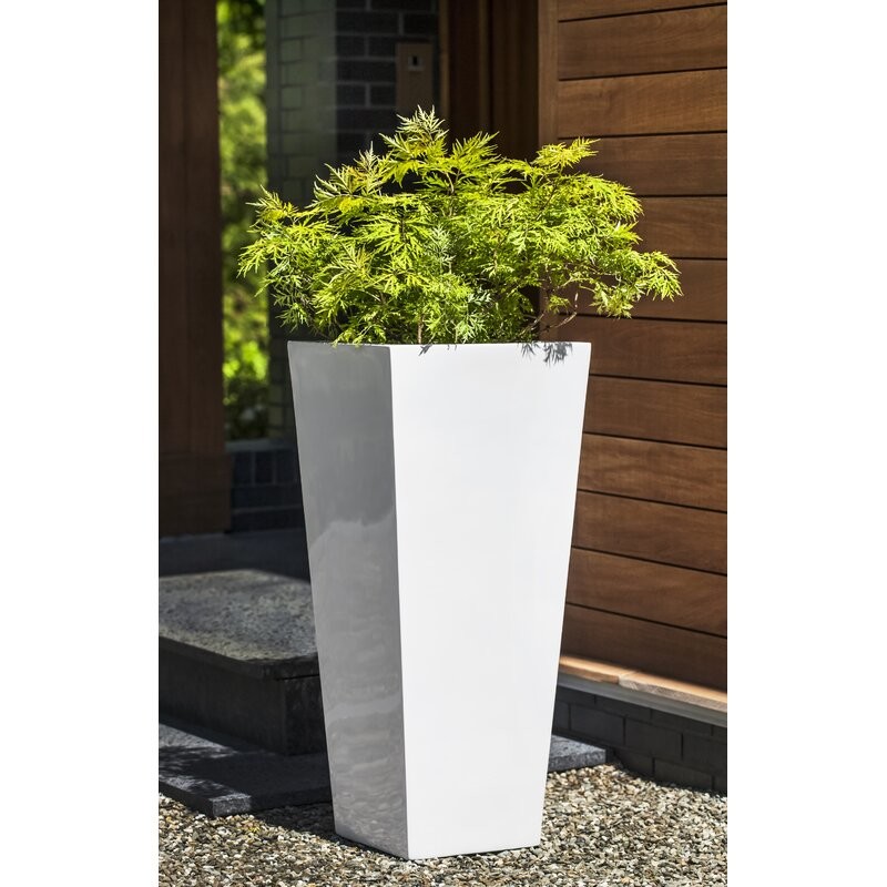 Modern Fiberglass Flower Pots Real or Artificial Tree Planters Customizable