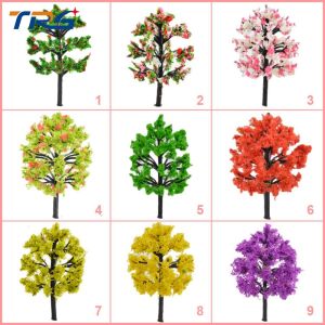 multy colors 4cm-12cm height architecture scale model coloful trees for model