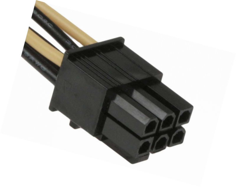 6Pin to 2 ST Cable Male to Female Hard Drive Power Cable Video Card Power Adapter Cable for Connectors
