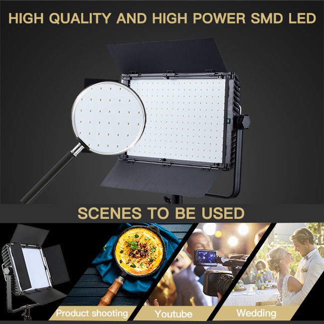 Cold White 5500K LED Video Studio Lights Battery Powered 7000LM 95CRI