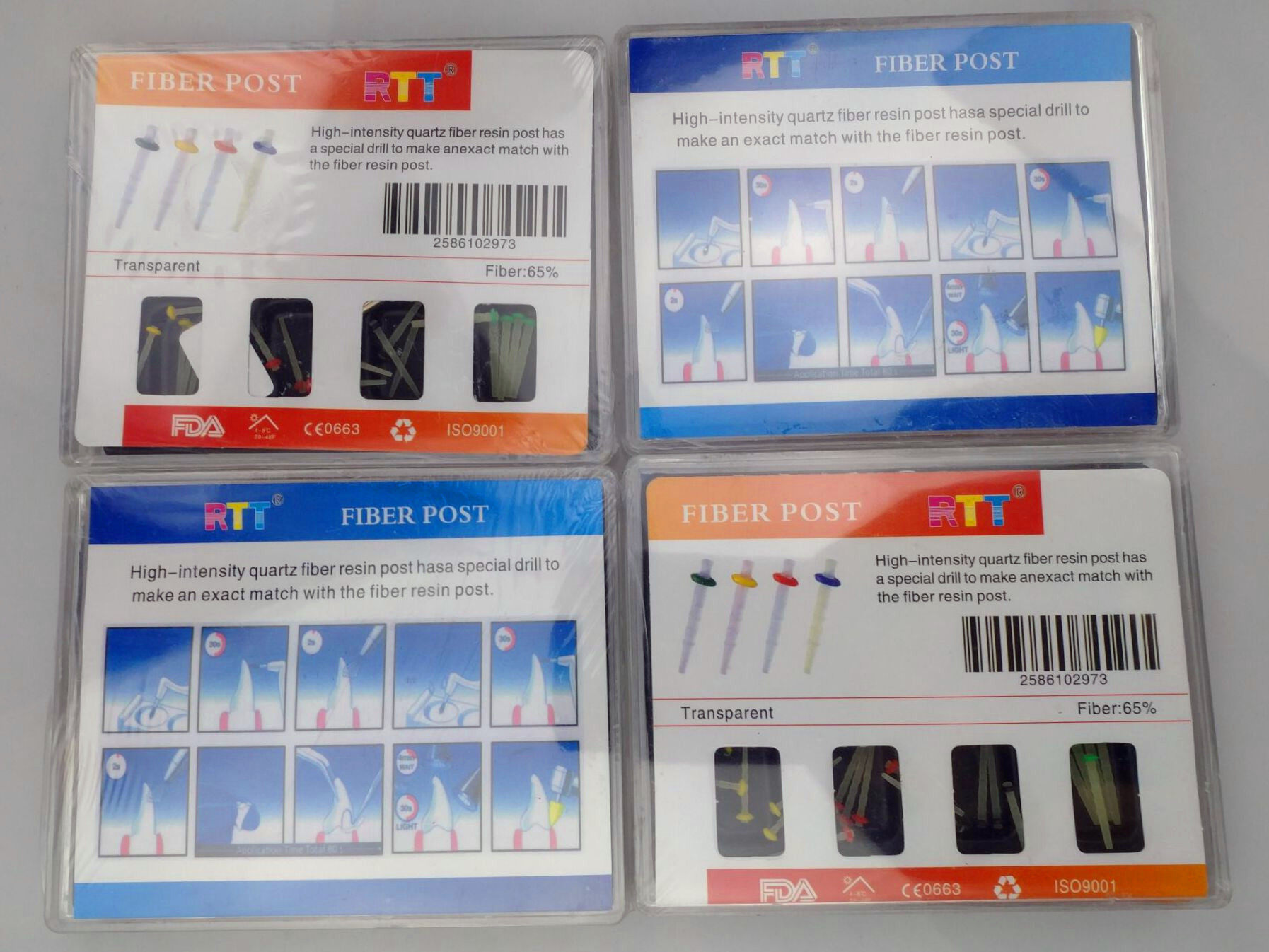 High Precision Dental Lab Equipment Composite Glass Fiber Post With Radio Opaque