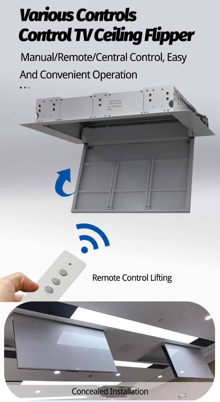 Remote Control Telescopic Hanger 32-70 Inch TV Electric Ceiling Flipper