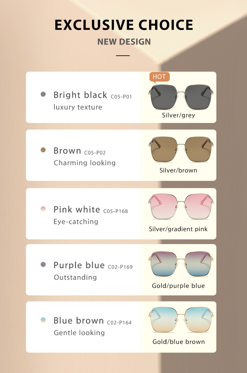 144mm Women Polarized Sunglasses , Metal Rim Sunglasses Chain Mirror Legs