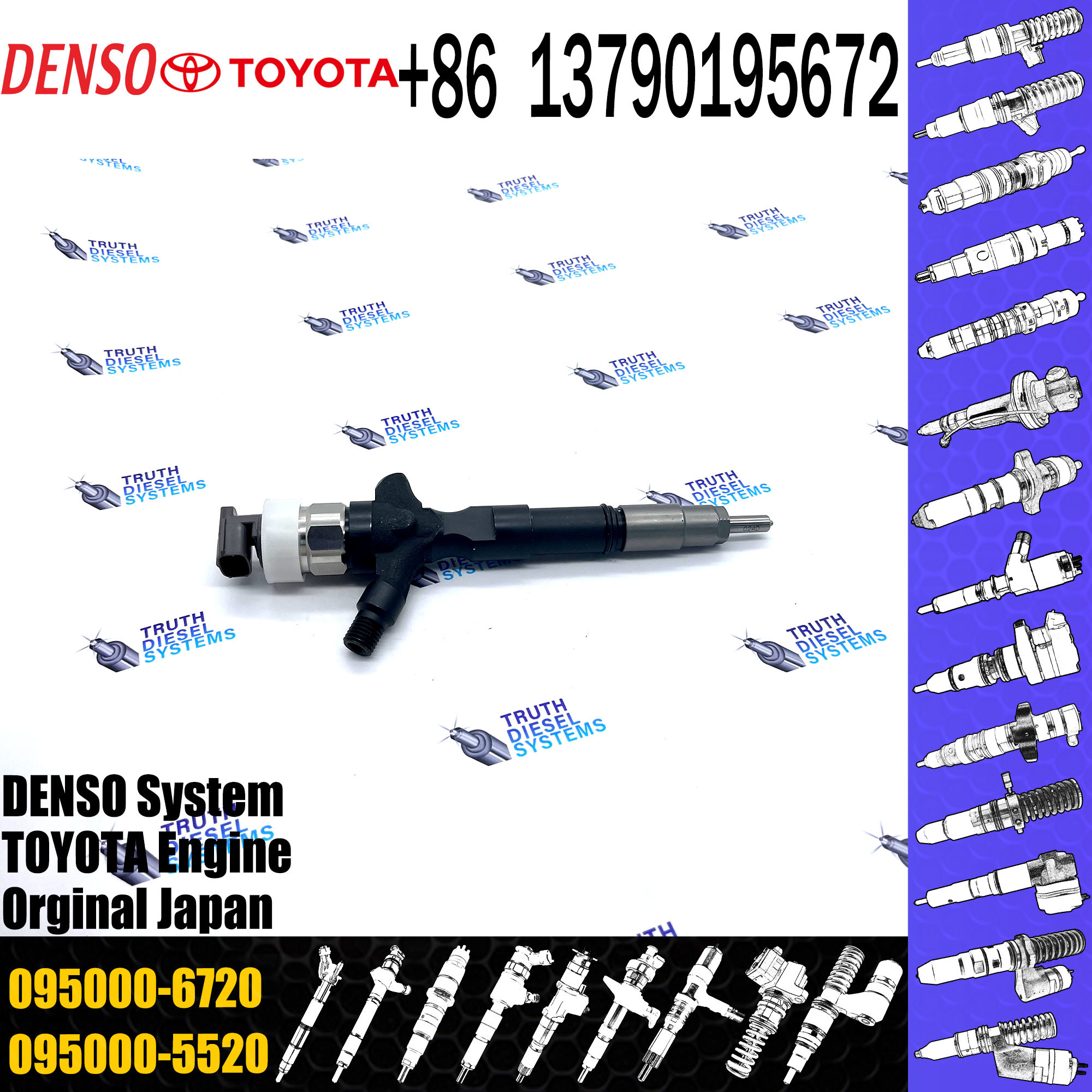 Diesel common rail injector 095000 6720 0950006720 095000-6720 for diesel injector