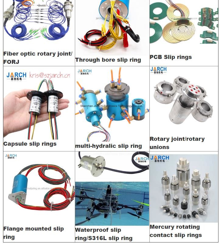 USB3.0 Ethernet Slip Ring Rotary Joint Through Bore Rotating Contacts