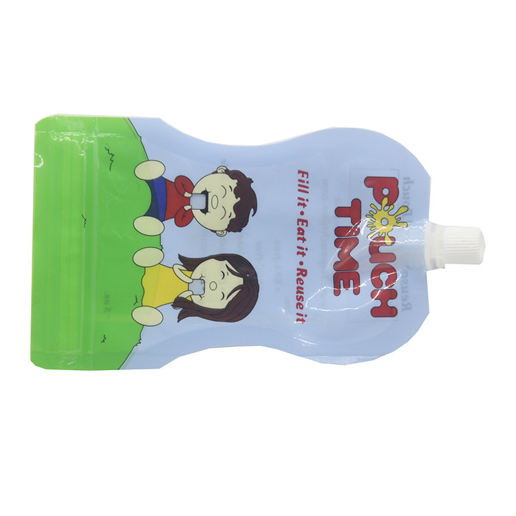 Custom Printed ECO Friendly Biodegradable Foil Stand Waterproof Liquid Pouch with Spout