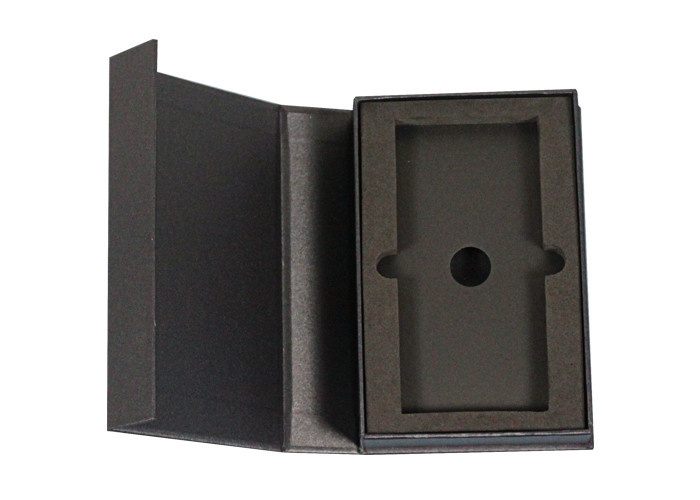 Black Rigid Packaging Box , Rigid Set Up Boxes With UV Coating