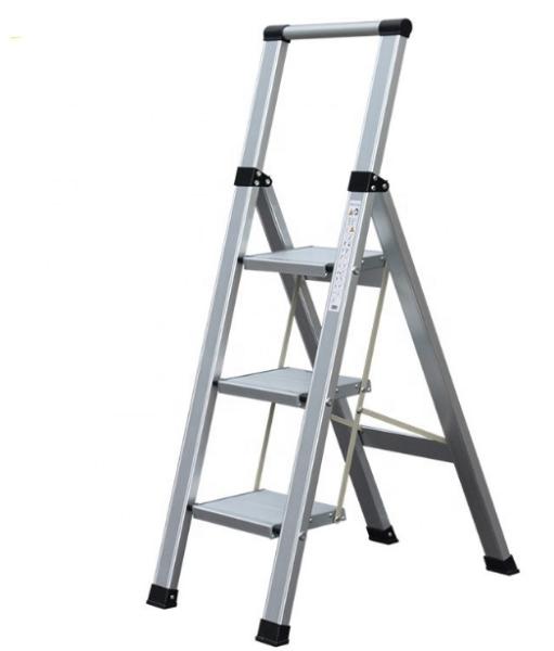 Quality Three Step Aluminium Alloy Ladder 150kg Max Load Capacity 69cm Height for sale