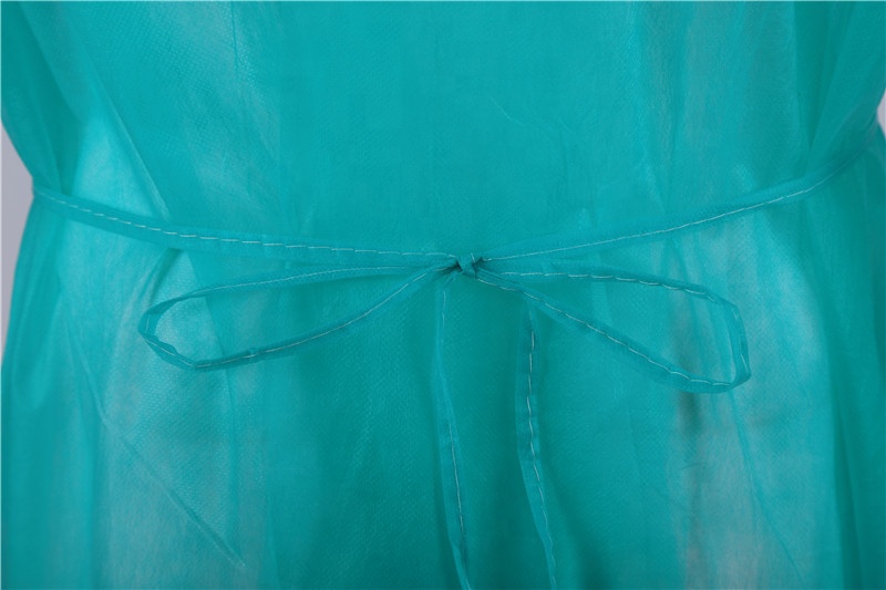 S&J Breathable and Flexible Disposable Non woven pp pe Medical Isolation Gown 510k 35g pp Latex-free Surgical Isolation Gowns
