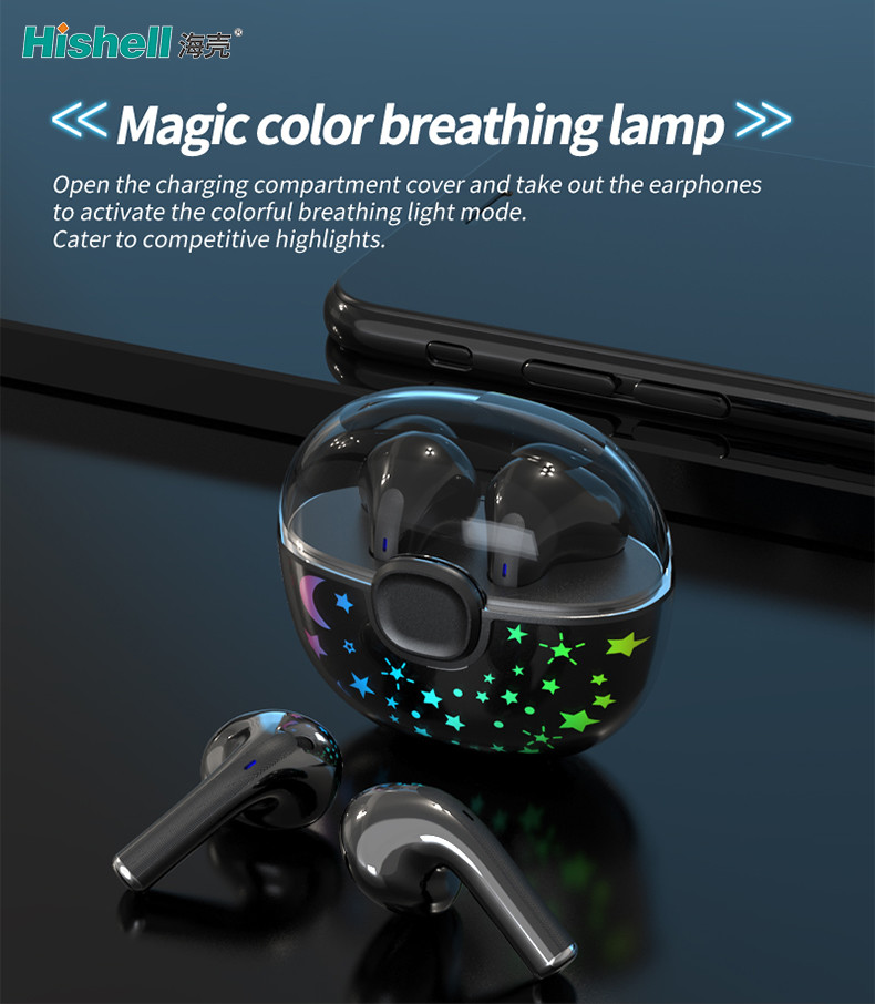 Ultraportable 35mAh Buds Bluetooth Earphones IPX5 F70 With Transparent Cabin