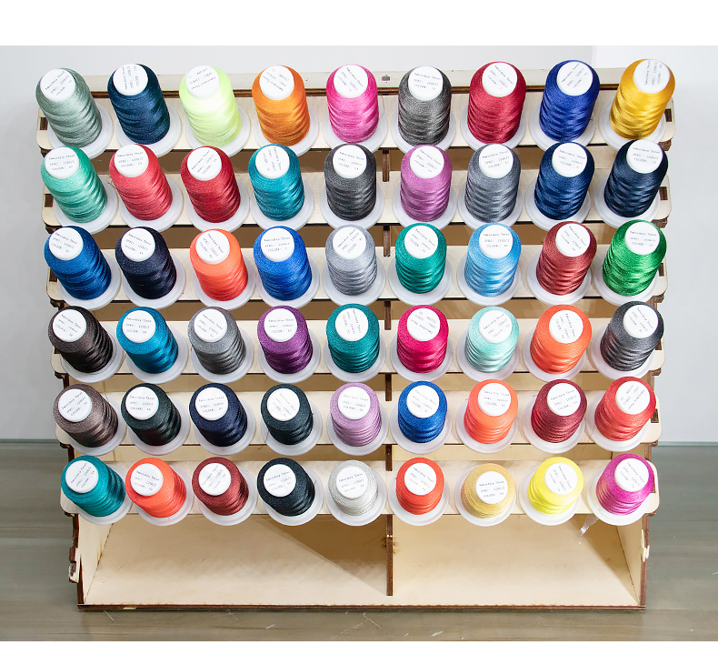1000Y Small Cone Multi Color Polyester Embroidery Thread 120d/2 for Embroidery Machine