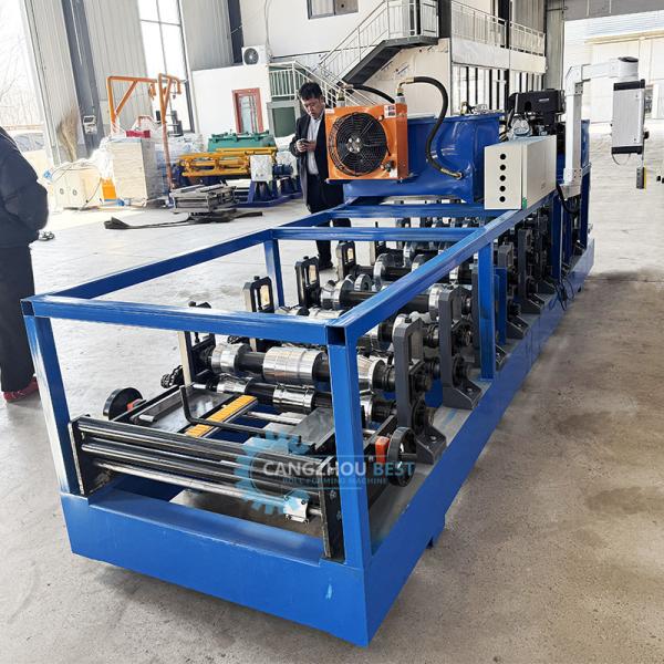 Customzied Portable Kr18 Standing Seam Roof Sheet Roll Forming Machine With Auto