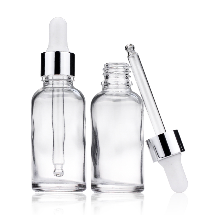 Essential Oil 30ml 1 Oz Clear Glass Dropper Bottles Other Color Customization
