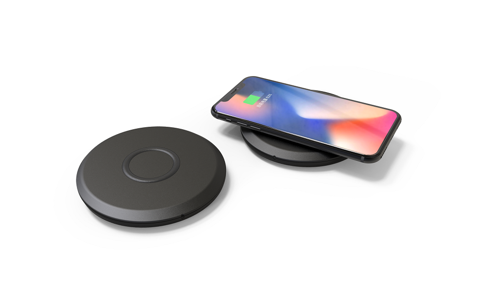 Portable Wireless Charger Pad Dual Alarm Iphone Charger Pad With Real Time Clock