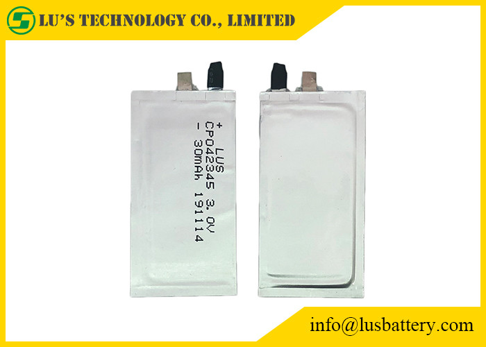 Flexible LiMnO2 Ultra Thin Cell Cp042345 3 Volt 35mAh For IOT RFID