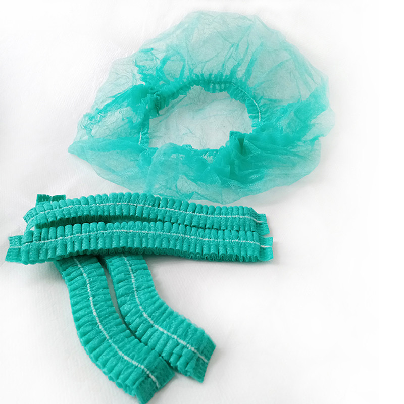 Non Woven Disposable Head Cap Breathable Round Bouffant Design OEM service