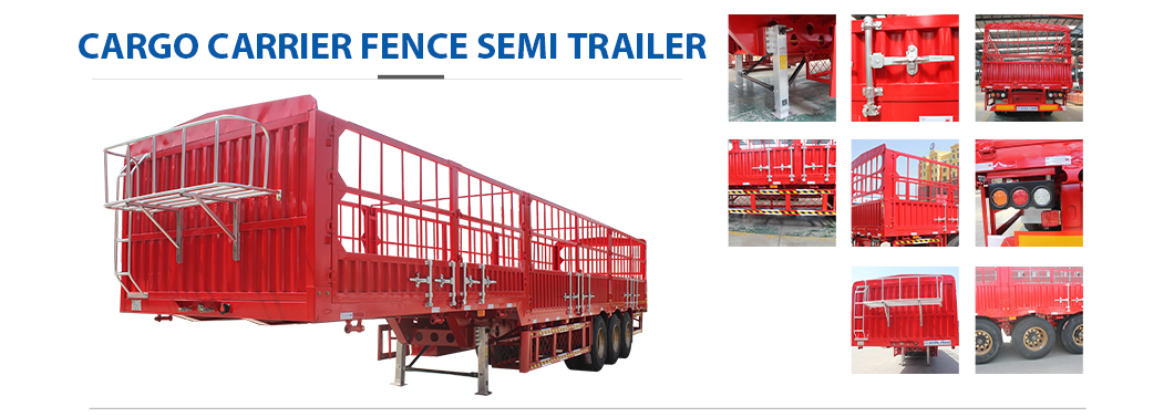 Steel Semi Truck Trailer for Heavy-Duty Animal Vegetable Bulk Cargo Transporting