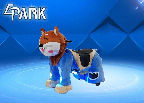 Kids Stuffed Animal Ride Electric, Coin Operated Kiddie Walking Animal Ride On