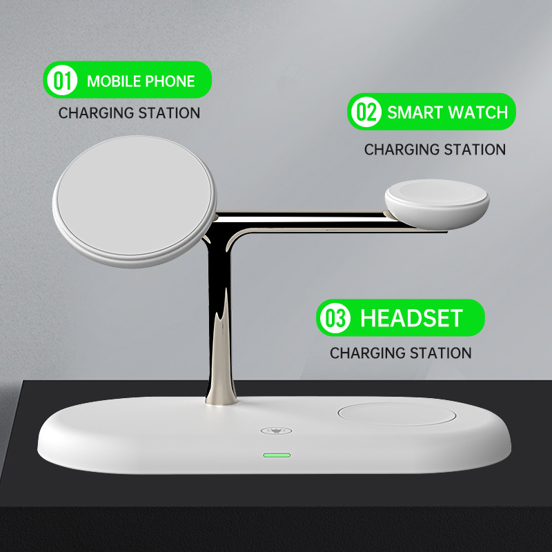 T256 All In One Wireless Charger Compatible with Samsung and Apple Working Frequency 110-205KHz Input 12V/2.5A