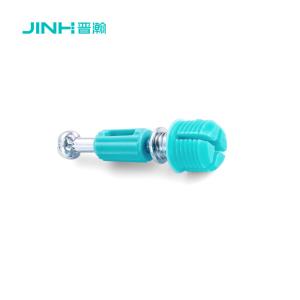 JH-2161 Cam Lock Connector Set Blue Zinc Plated Cold-Drawn Carbon Steel Dowel Secure Fixing Up to 12N Torque for 15mm Panel Furniture